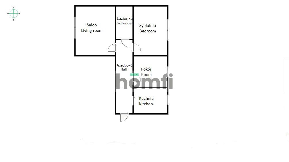 3 rooms flat Hallera avenue 2600 PLN - Apartment - Rent - Wrocław, Krzyki