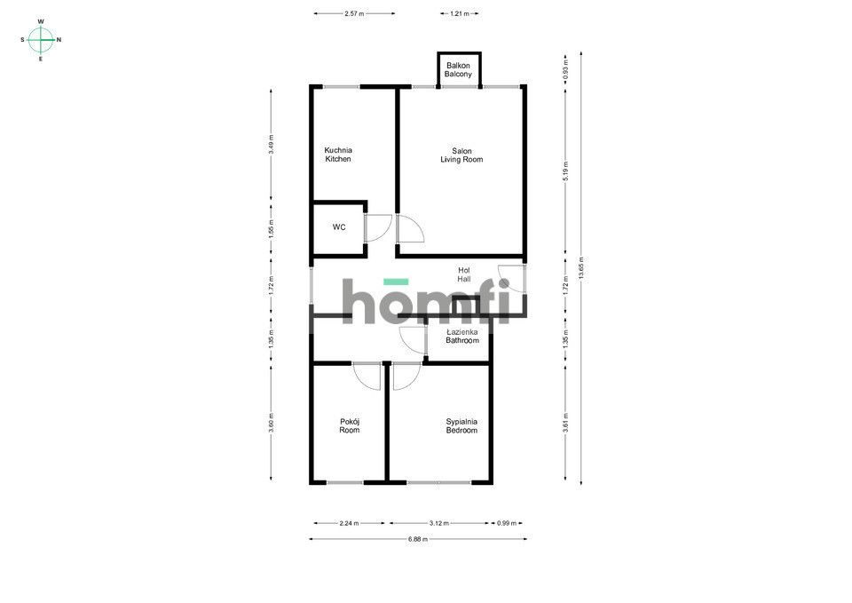 3-room apartment for sale in Poznań, Winogrady - Apartment - Sale - Poznań, Stare Miasto
