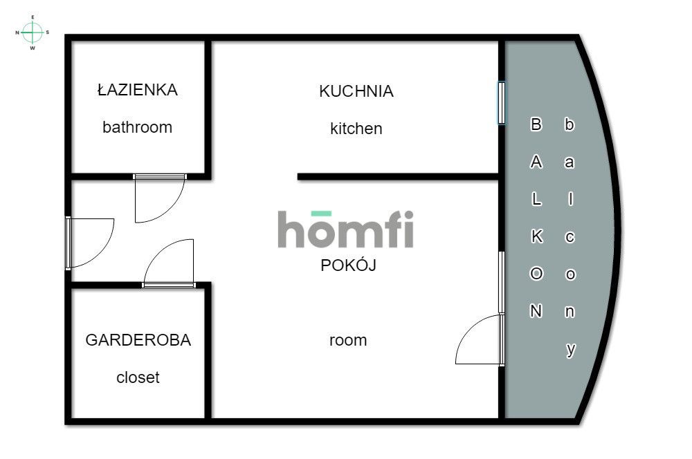 Quattro | Słoneckiego, 34m²: spacious studio ► one-bedroom apartment / Strzelców - Apartment - Sale - Kraków, Śródmieście / Prądnik Czerwony