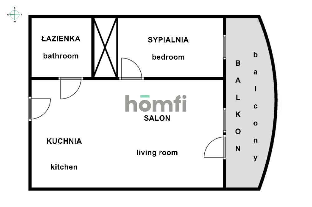 Quattro | Słoneckiego, 34m²: spacious studio ► one-bedroom apartment / Strzelców - Apartment - Sale - Kraków, Śródmieście / Prądnik Czerwony