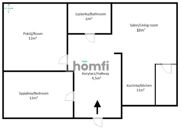 3pok Osowa, 64,5m2 ogrodzone osiedle - Mieszkanie - Sprzedaż - Gdańsk, Osowa