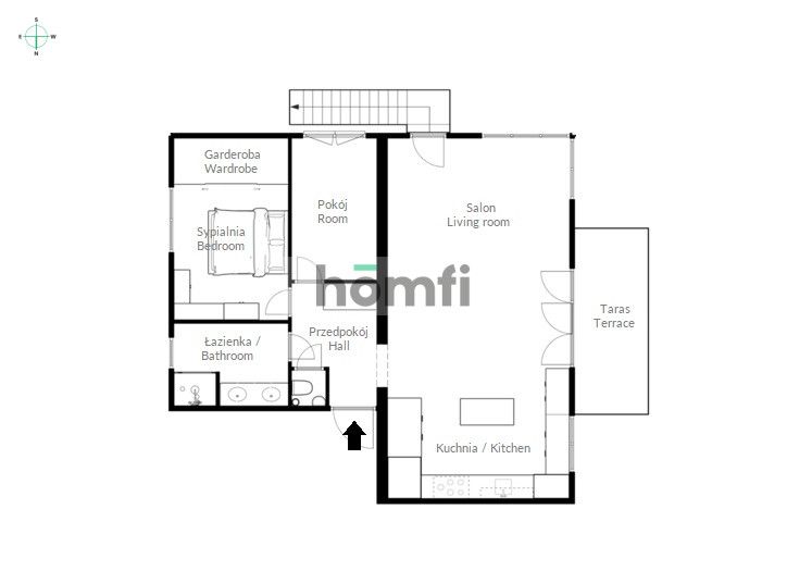 Very bright and big, 3-room apartment of 87 sqm with private garage, terrace and cozy garden - Widokowa St. | Libertów | Mogilany - Apartment - Sale - Krakowski, Mogilany / Libertów