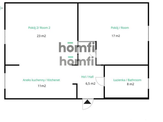2 pokoje z aneksem | Gdańsk | blisko SKM i centrum - Mieszkanie - Wynajem - Gdańsk, Orunia