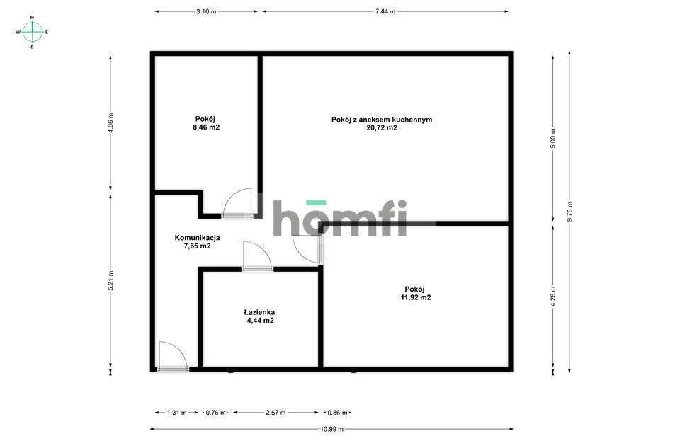 NOWOCZESNE 3 POKOJE Z BALKONEM - GRUNWALD/GÓRCZYN - Mieszkanie - Sprzedaż - Poznań, Grunwald / Górczyn