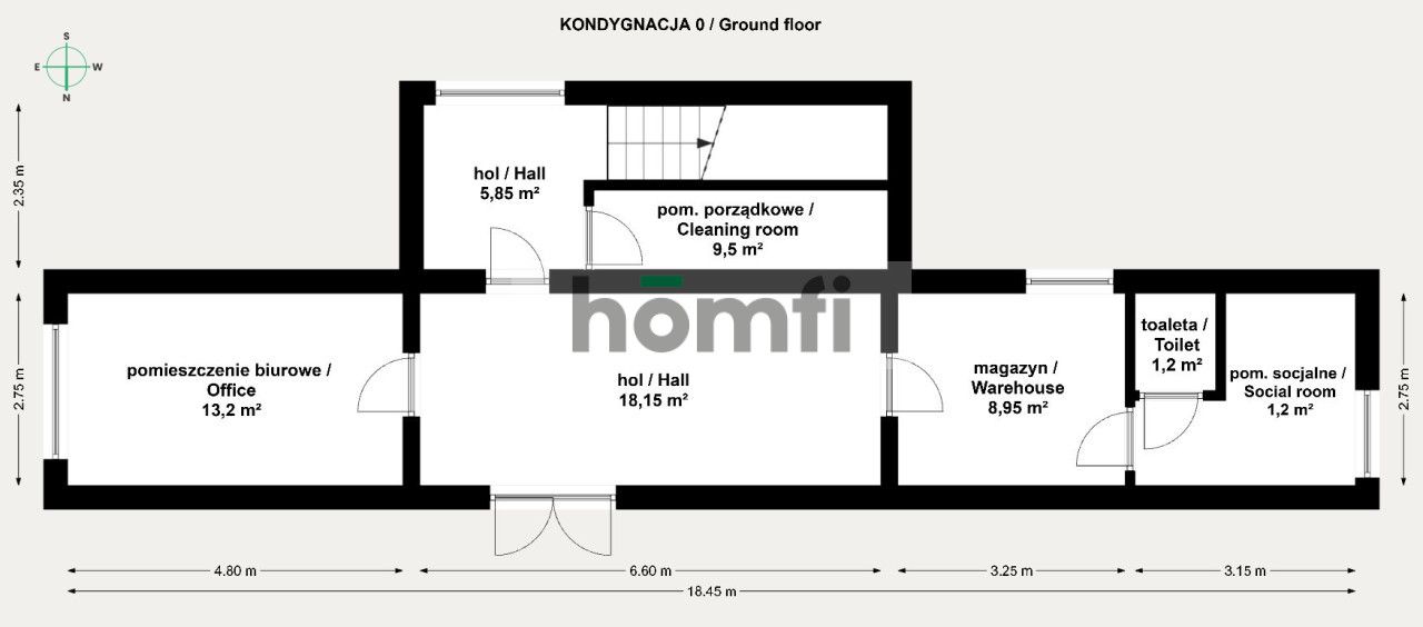 Dwupoziomowy lokal z pompą ciepła i rekuperacją - Lokal użytkowy - Wynajem - Kraków, Krowodrza / Mydlniki
