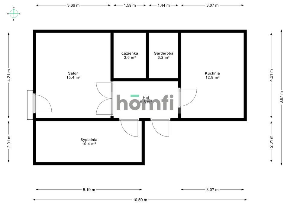 2-bedroom apartment in Wola, 54m2 - Apartment - Rent - Warszawa, Wola / Czyste