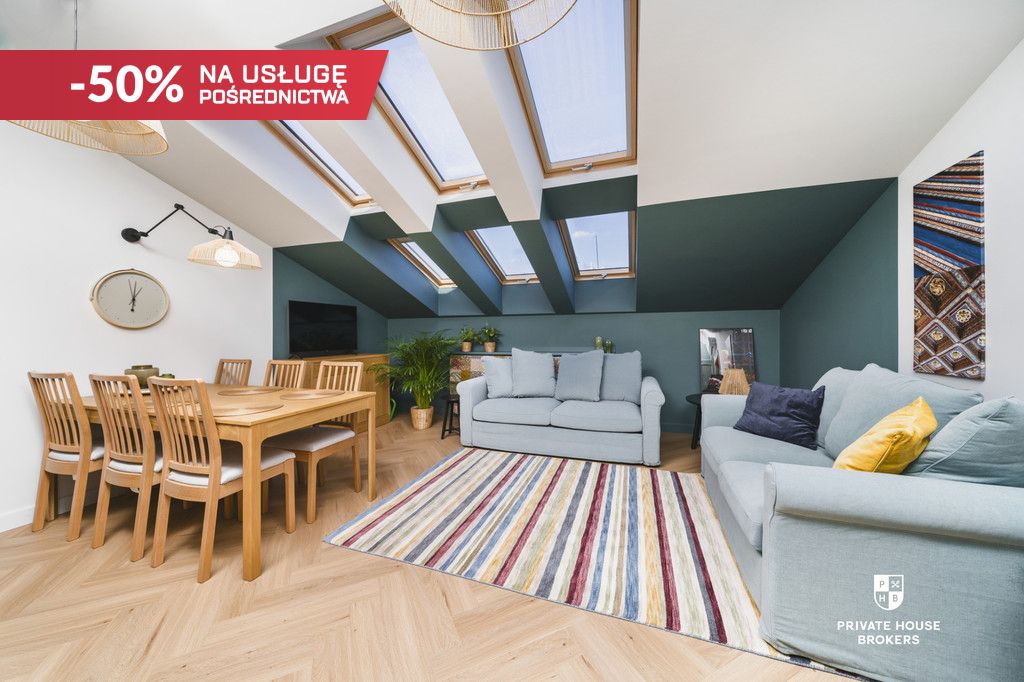 Unique Top-Floor Apartment in a Renovated Tenement House from 2024 on Kolberga 16 street| Old Town| Air Conditioning - Apartment - Rent - Kraków, Śródmieście / Stare Miasto