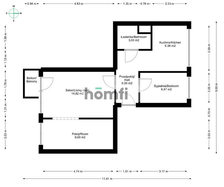 Przytulne 3-pokojowe mieszkanie z balkonem - Mieszkanie - Wynajem - Toruń, Bielany