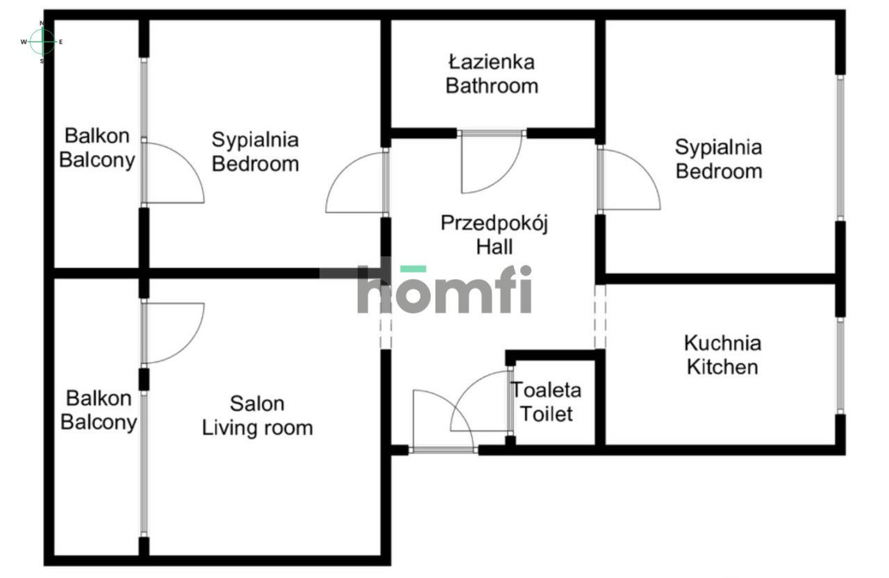 FOR RENT - 3 rooms, balcony with garden - Squadron 303, Quattro, PK, AKF - Apartment - Rent - Kraków, Nowa Huta / Czyżyny