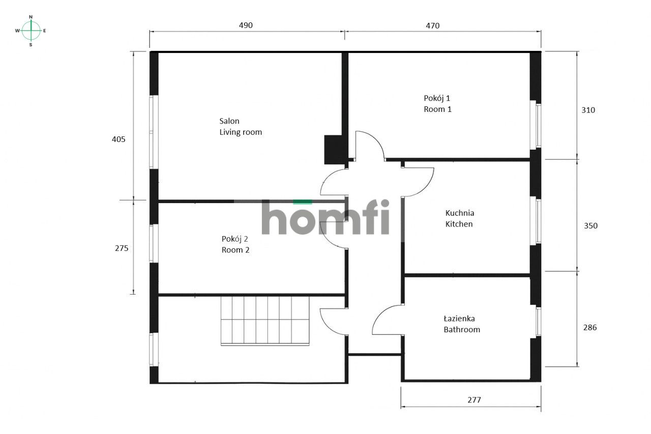 3 pokoje | 70m2 | Rozkładowe | Zielona okolica | Huby - Mieszkanie - Sprzedaż - Wrocław, Krzyki / Huby