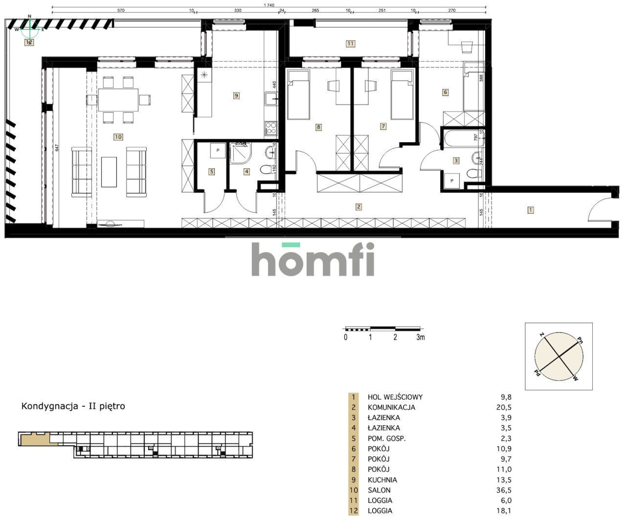 PRZESTRONNE MIESZKANIE Z DWOMA LOGGIAMI – ul. Koszarowa 3C, Gniezno - Mieszkanie - Sprzedaż - Gnieźnieński, Gniezno