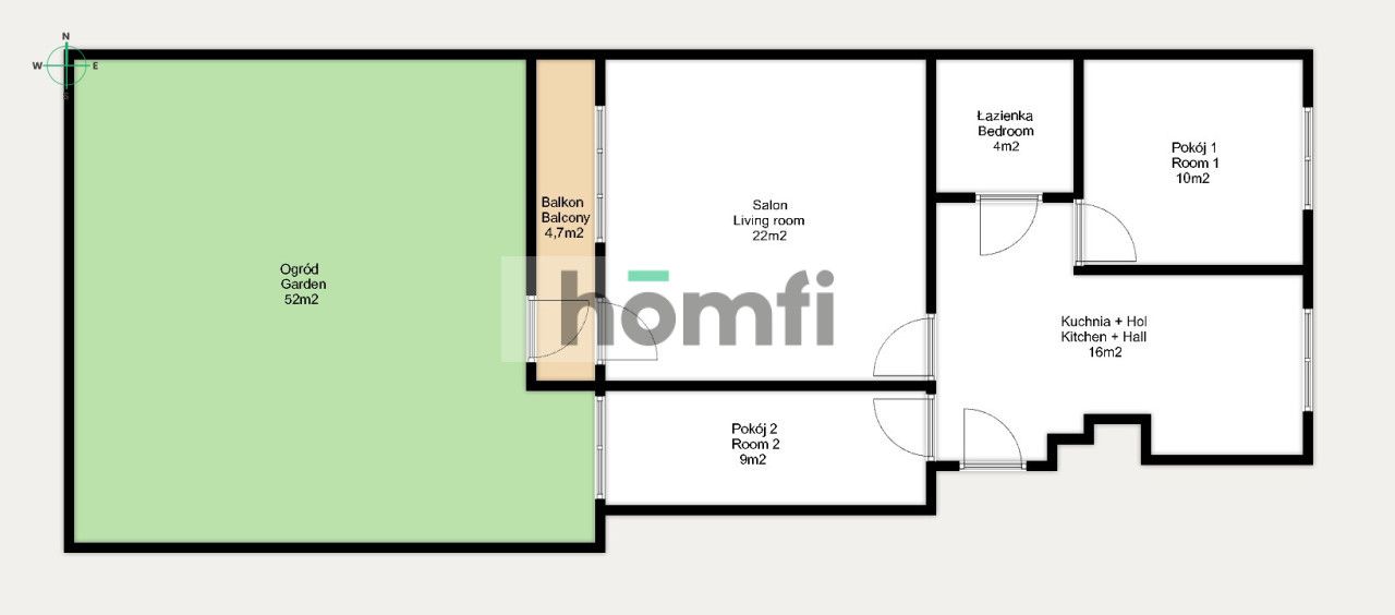 Comfortable 3-room apartment with a separate kitchen for sale - Квартира - Продаж - Białystok, Zielone Wzgórza