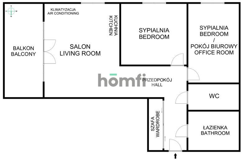 BRIGHT 3 ROOMS ON THE 1ST FLOOR ┃ FOR FAMILY WITH CHILDREN ┃ PETS ACCEPTED ┃ UL. CHEŁMOŃSKIEGO 134B ┃ AIR CONDITIONING ┃ BRONOWICE RESIDENCE ┃ BALCONY - Apartment - Rent - Kraków, Krowodrza / Bronowice