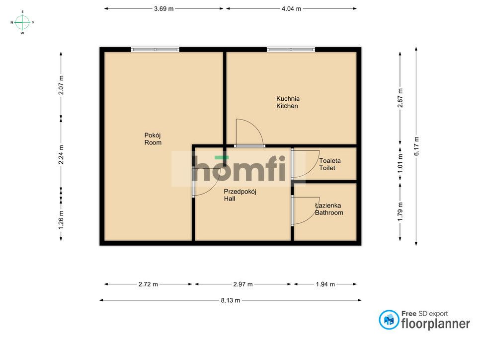 Na wynajem kawalerka w sercu Radomia - Śródmieście - Квартира - Оренда - Radom, Śródmieście