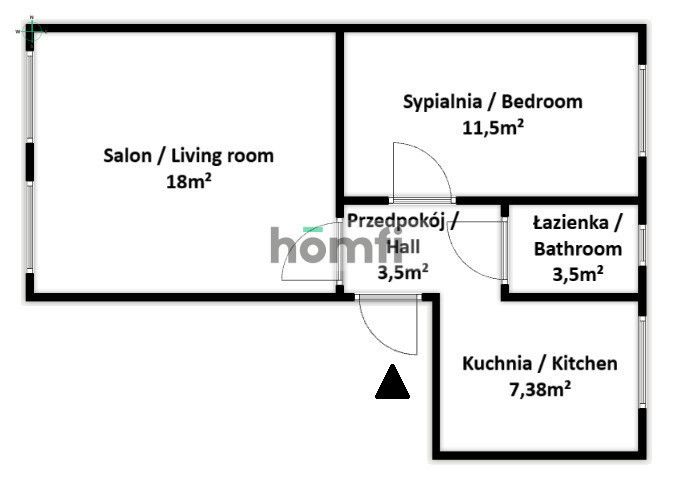 Comfortable 2-room apartment for rent | Wrzeszcz Dolny - Квартира - Оренда - Gdańsk, Wrzeszcz Dolny