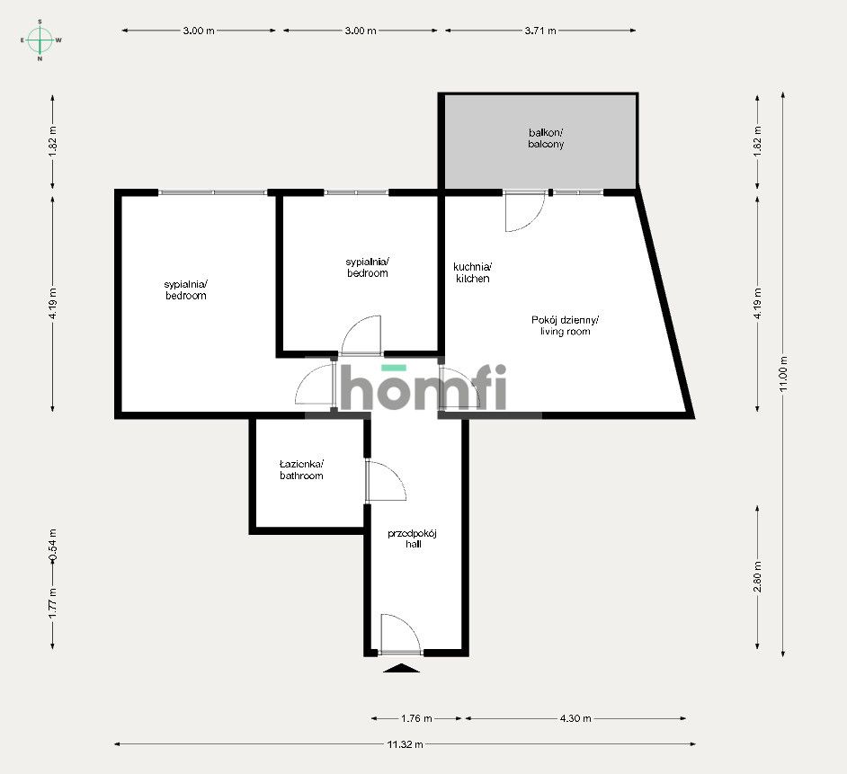 3 pokojowe mieszkanie przy Rondzie Grzegórzeckim - Mieszkanie - Sprzedaż - Kraków, Śródmieście / Grzegórzki