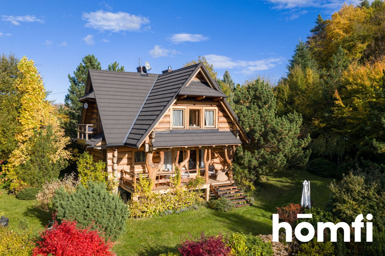 Dom z bali w Brzezowej na sprzedaż! - Dom - Sprzedaż - Myślenicki, Dobczyce / Brzezowa