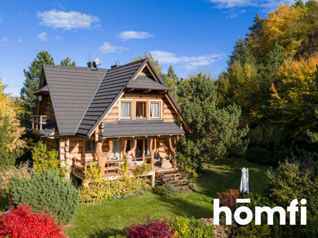 Dom z bali w Brzezowej na sprzedaż! - Dom - Sprzedaż - Myślenicki, Dobczyce / Brzezowa