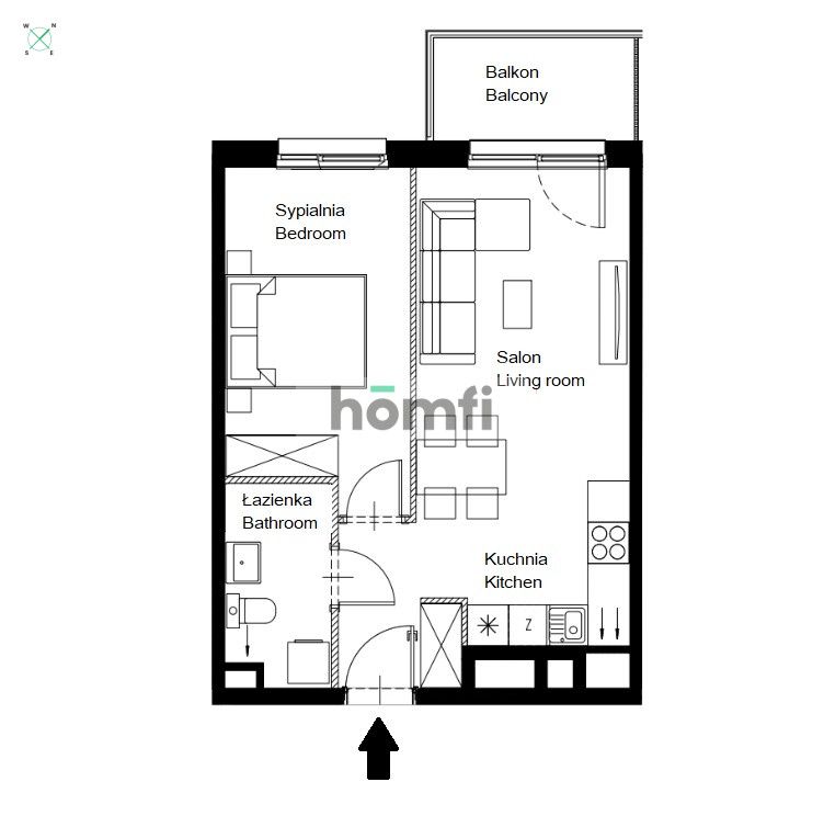 New apartment with air condition 2 rooms near river Michalczyka street Center - Квартира - Оренда - Wrocław, Stare Miasto