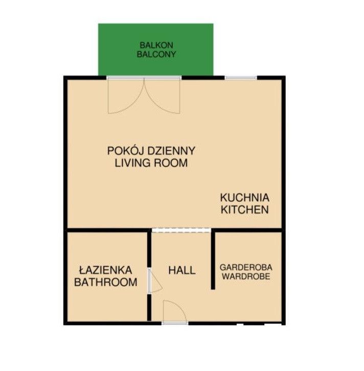 Przytulna kawalerka z garderobą i balkonem, ul. Legnicka - Mieszkanie - Wynajem - Wrocław, Fabryczna