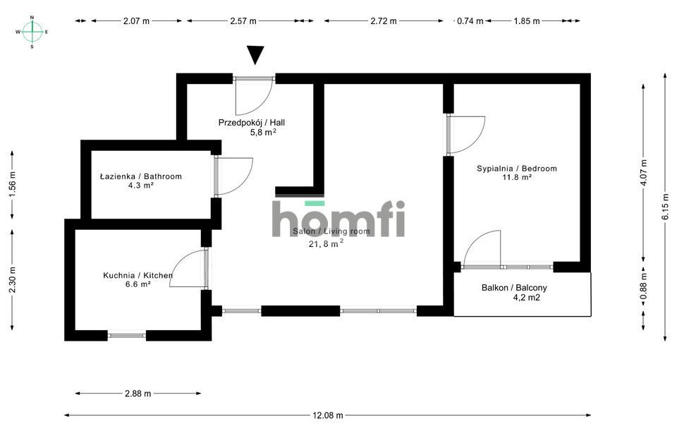 Przytulne mieszkanie z kącikiem do pracy w centrum Wrocławia - Mieszkanie - Wynajem - Wrocław, Fabryczna / Grabiszyn