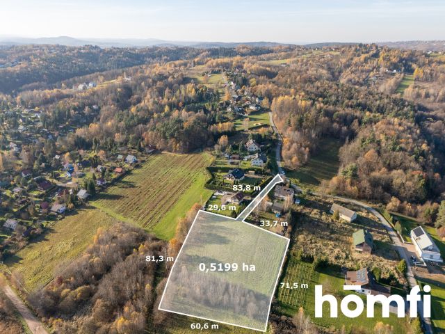 Building 52 ares - quiet and green neighborhood - Plot - Sale - Krakowski, Mogilany / Włosań