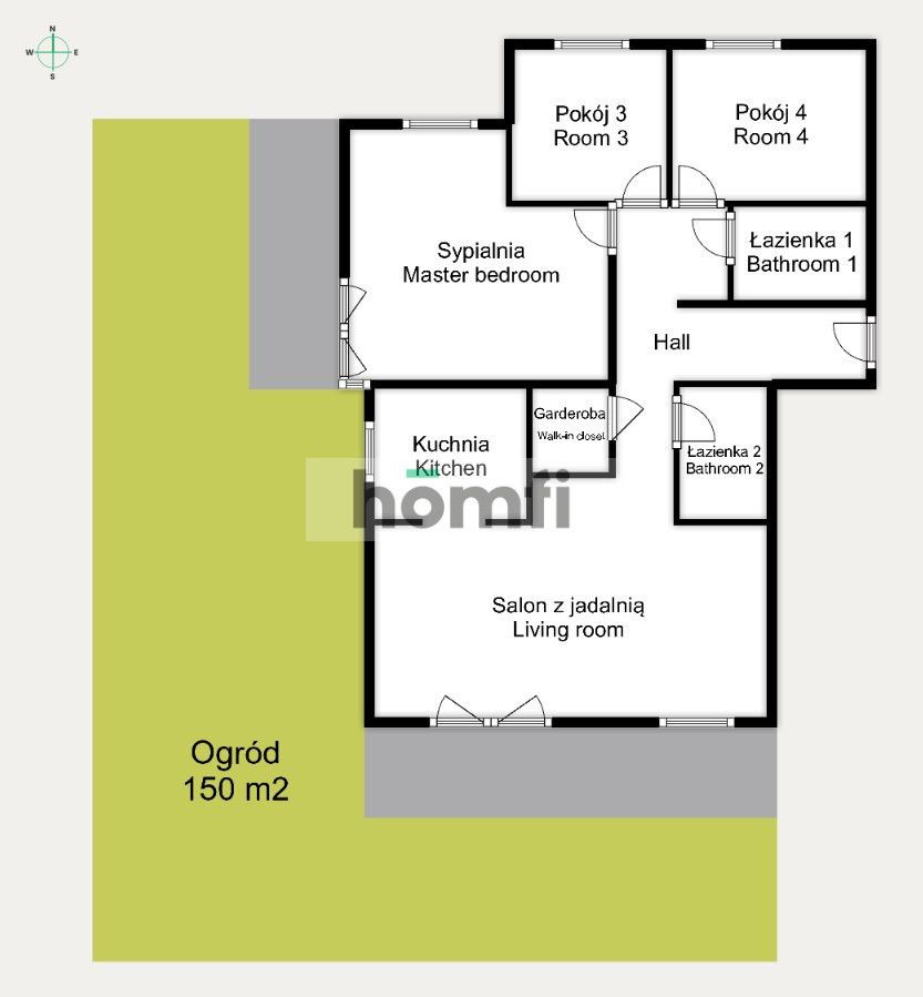 Świeżo po remoncie I 100 m2 I klimatyzacja I ogród I Przy Parku - Mieszkanie - Wynajem - Wrocław, Fabryczna / Popowice