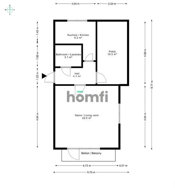 GRABISZYN/2 POK. CIEPŁE! BALKON, NOWE AGD, OD ZARAZ - Mieszkanie - Wynajem - Wrocław, Fabryczna / Grabiszyn