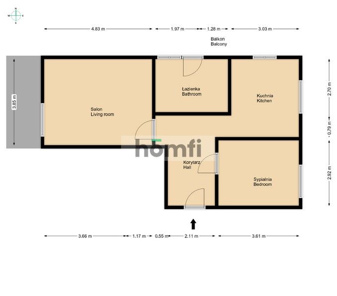 Komfortowe wnętrze gotowe do zamieszkania - Mieszkanie - Sprzedaż - Radom, Idalin