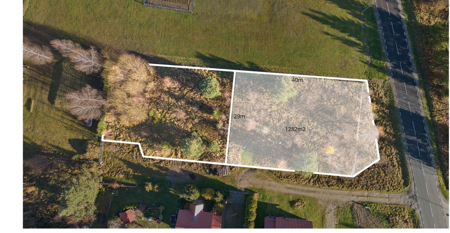 DZIAŁKA BUDOWLANA 1282 m² | NOŻYNO - Działka - Sprzedaż - Bytowski, Czarna Dąbrówka / Nożyno