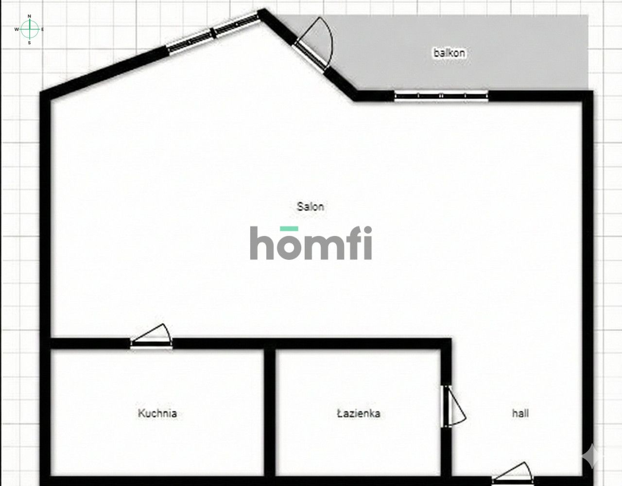 Studio 35 m2 with balcony / Nadodrze / Żeromskiego - Apartment - Rent - Wrocław, Śródmieście