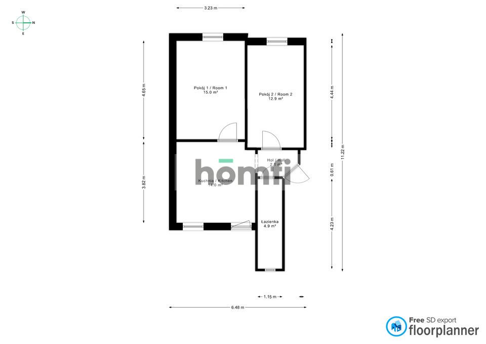 A 2-room apartament in Łazarz - Квартира - Продаж - Poznań, Grunwald / Łazarz