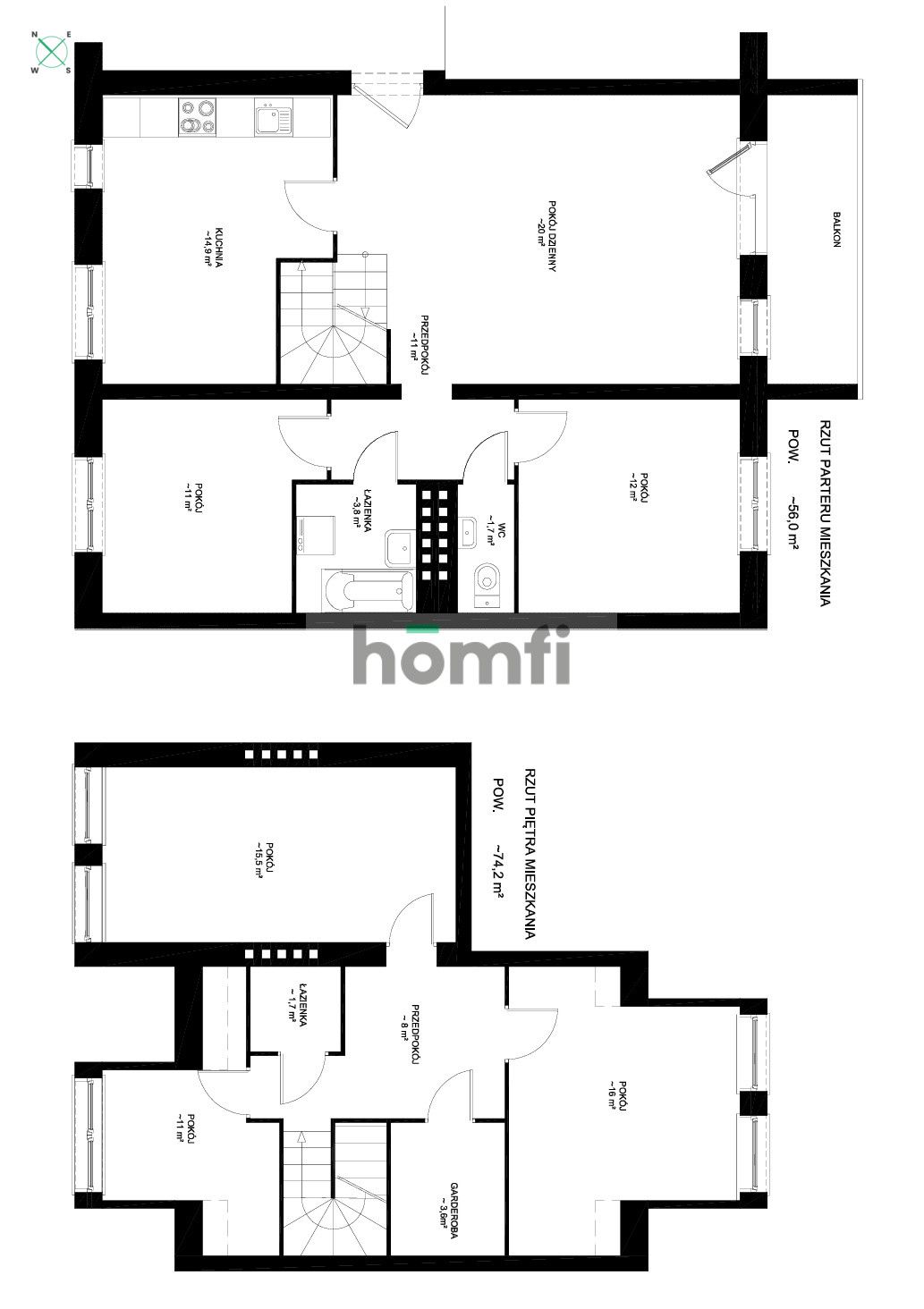 Dwupoziomowe mieszkanie jak dom – 6 pokoi, Jasień - Mieszkanie - Sprzedaż - Gdańsk, Jasień