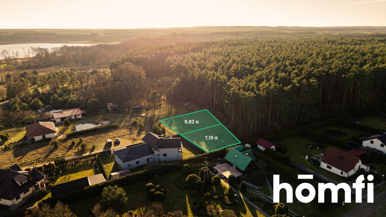 building plot by Lake Niesłysz, forest view - Plot - Sale - Świebodziński, Lubrza / Przełazy