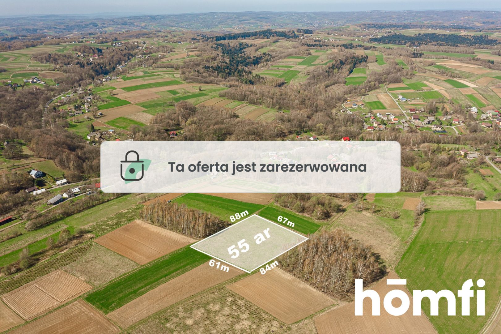 Large plot in a green, scenic area - Ділянка - Продаж - Ropczycko-Sędziszowski, Sędziszów Małopolski / Szkodna