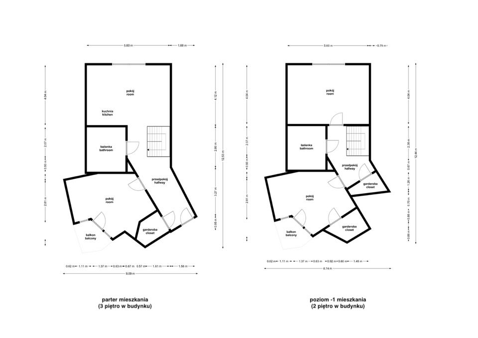 Two-level 130m2 with 2 balconies - Old Town - Apartment - Sale - Wrocław, Stare Miasto