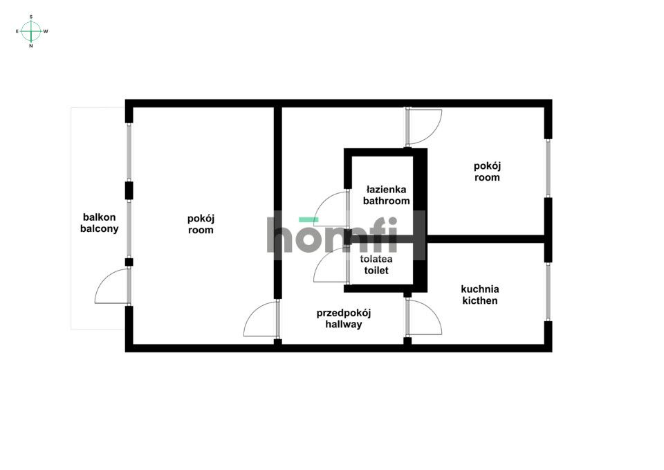 2 pokoje z balkonem - ul. Szkocka, Nowy Dwór - Mieszkanie - Wynajem - Wrocław, Fabryczna / Nowy Dwór