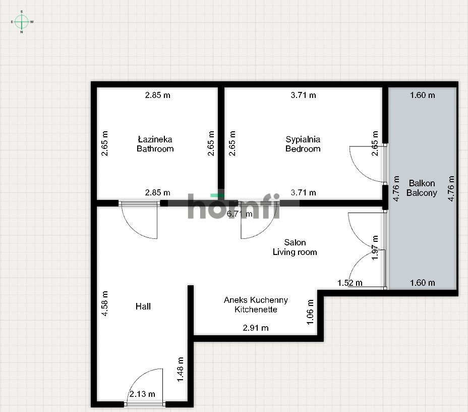 2-pokojowe mieszkanie przy ul. Prądzyńskiego - Mieszkanie - Wynajem - Wrocław, Krzyki