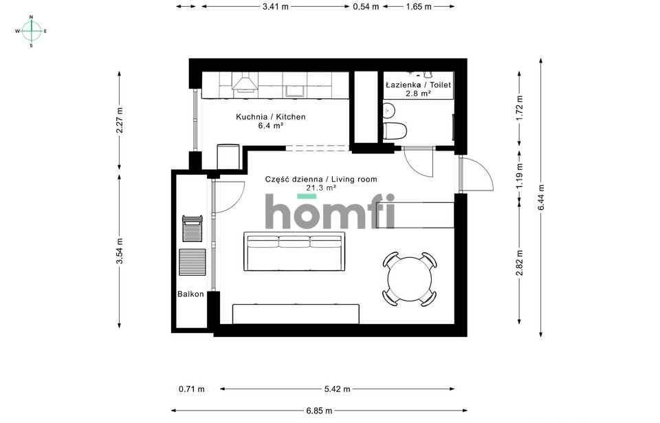 Widokowa kawalerka na os. Beskidzkim - Mieszkanie - Sprzedaż - Bielsko-Biała, Aleksandrowice