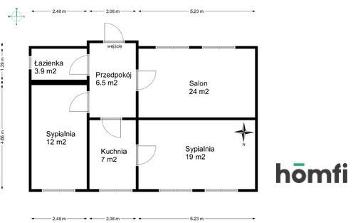 Easy to furnish 71 m² Apartment | Bytom City Center - Apartment - Sale - Bytom