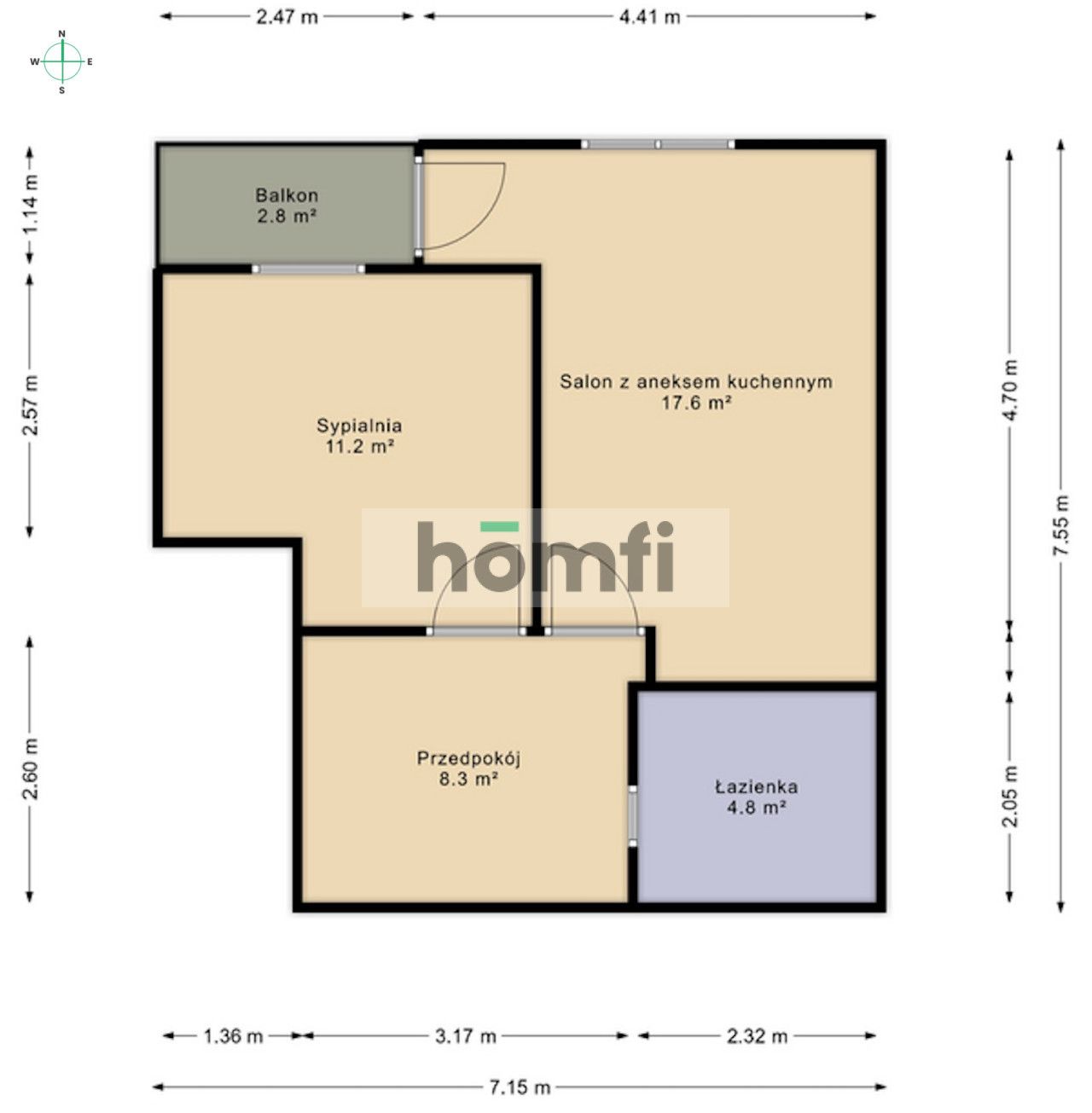 SCOZY APARTMENT WITH A BALCONY | UL. WOJSKOWA 3B – CITY PARK / ŁAZARZ / POZNAŃ - Apartment - Sale - Poznań, Grunwald / Łazarz