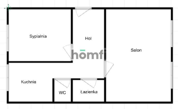 2 pokoje + kuchnia 53 m2 ul. Królewska - Mieszkanie - Wynajem - Wrocław, Psie Pole