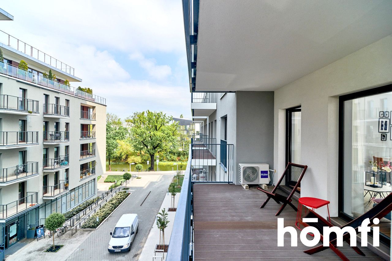 2 - pokojowe z balkonem i garażem / klimatyzacja / Walońska / Angel River - Mieszkanie - Wynajem - Wrocław, Krzyki