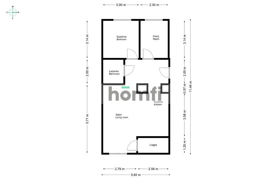 3 pokoje, centrum Krzyków, ul Zaolziańska - Mieszkanie - Wynajem - Wrocław, Krzyki