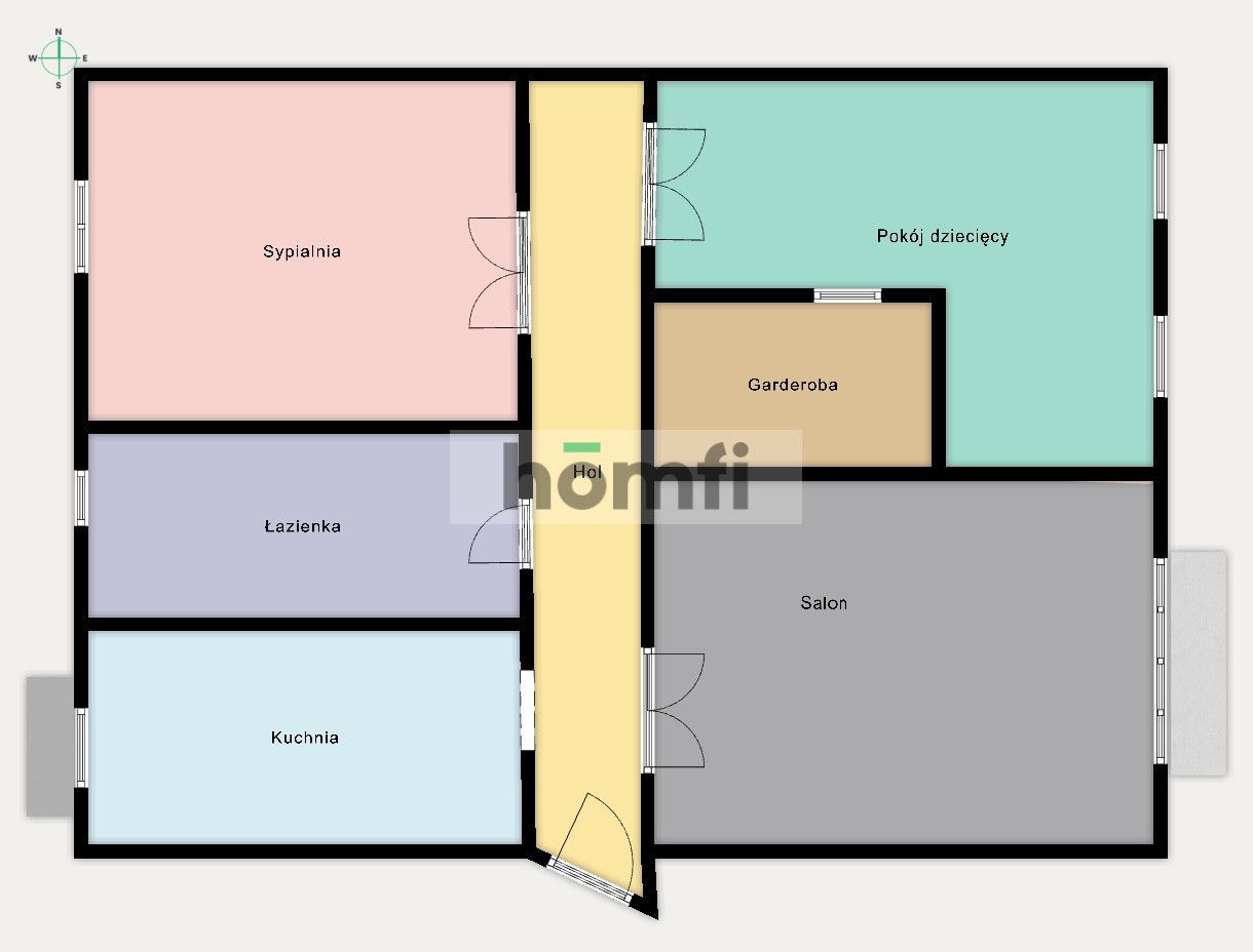 Klimatyczne, wysokie mieszkanie 3-pokoje z balkonami Łódź – 92,95 m² parking - Mieszkanie - Sprzedaż - Łódź, Polesie