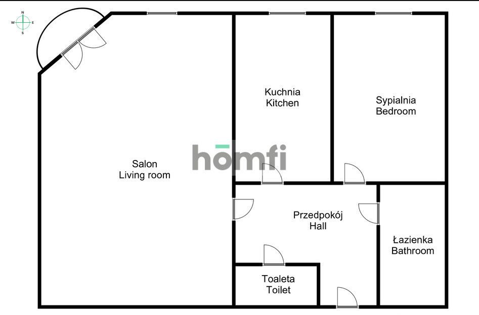 NA WYNAJEM! MIESZKANIE 56M2 DWA NIEZALEŻNE POKOJE/ BOBRZYŃSKIEGO/ RUCZAJ - Mieszkanie - Wynajem - Kraków, Ruczaj