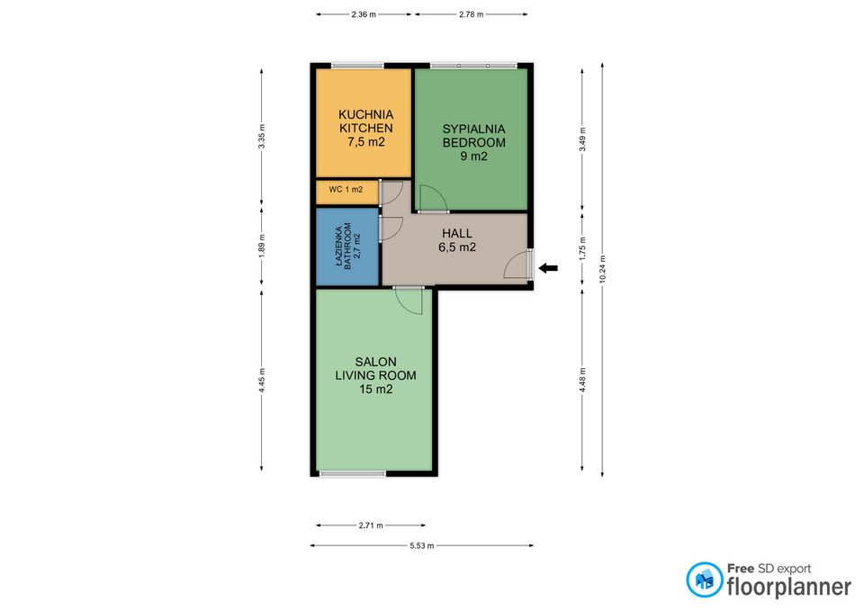 Przytulne 2 pokoje na Krzykach - pierwszy najem - Mieszkanie - Wynajem - Wrocław, Krzyki / Huby