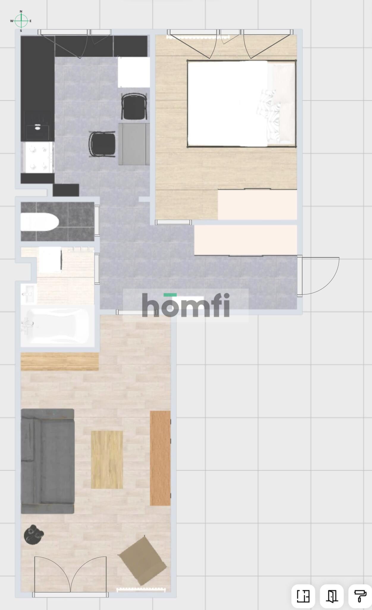 Przytulne 2 pokoje na Krzykach - pierwszy najem - Mieszkanie - Wynajem - Wrocław, Krzyki / Huby