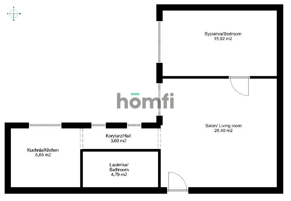 Stylowe 2-pokojowe mieszkanie przy Warszawskiej - Mieszkanie - Wynajem - Toruń, Stare Miasto