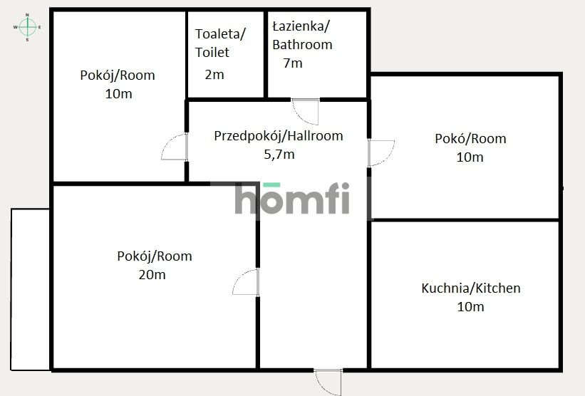Przestronny, dobrze skomunikowany pokój z balkonem - Mieszkanie - Wynajem - Gdańsk, Chełm
